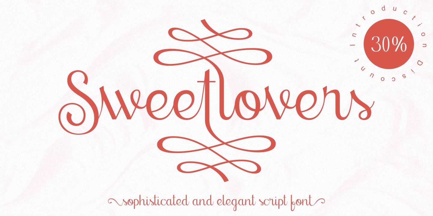 Пример шрифта Sweetlovers Regular